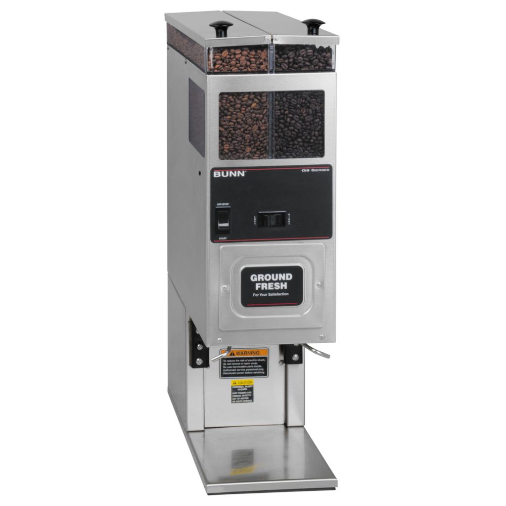BUNN&reg; S/S G9-2THD Coffee Grinder with Dual 6 Lb. Hoppers