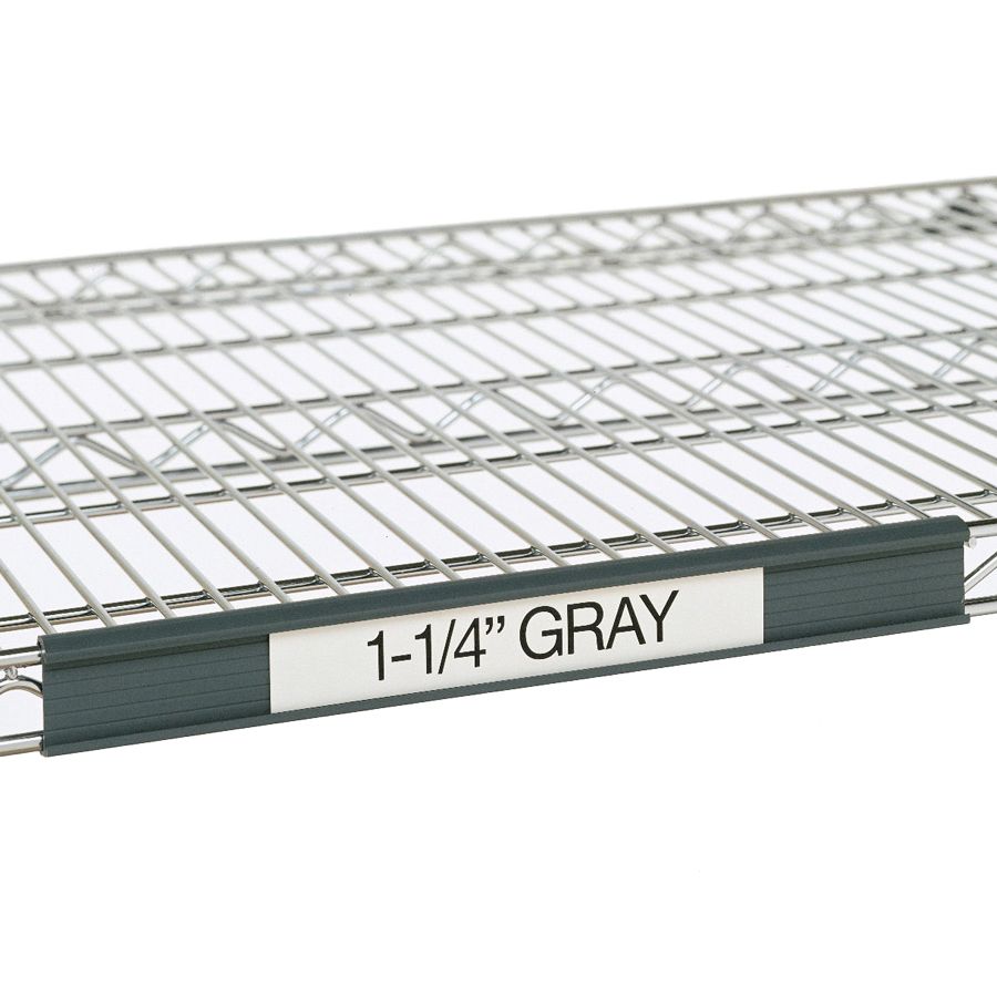 Metro&reg; 55" Gray Label Holders for Super Erecta&reg; Shelves