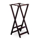Tablecraft 32" Tall Mahogany Finish Teak Wood Tray Stand
