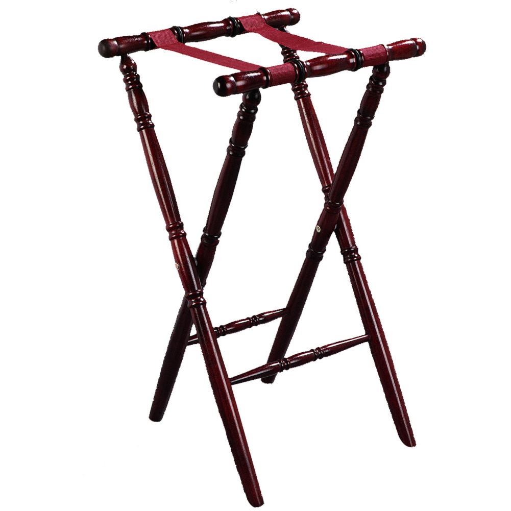Carlisle Deluxe Wood Tray Stand, Mahogany, 31"