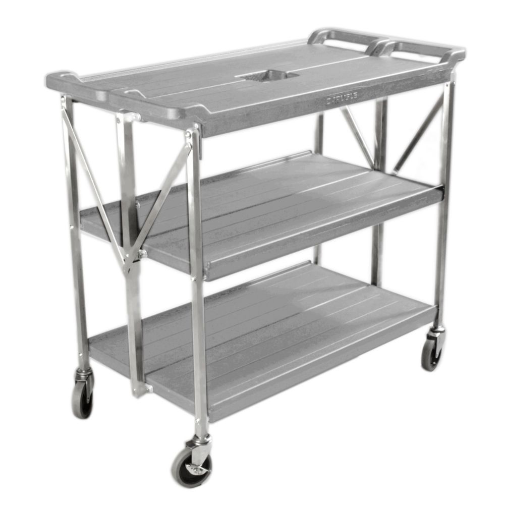 Carlisle&reg; Fold 'N Go&reg; Large Gray Cart