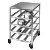 Mobile Aluminum Half Size Storage Rack for #10 Cans