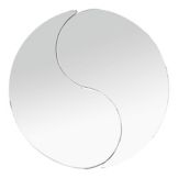 Carlisle&reg; MirAcryl&trade; 24" Mirrored Teardrop Tray