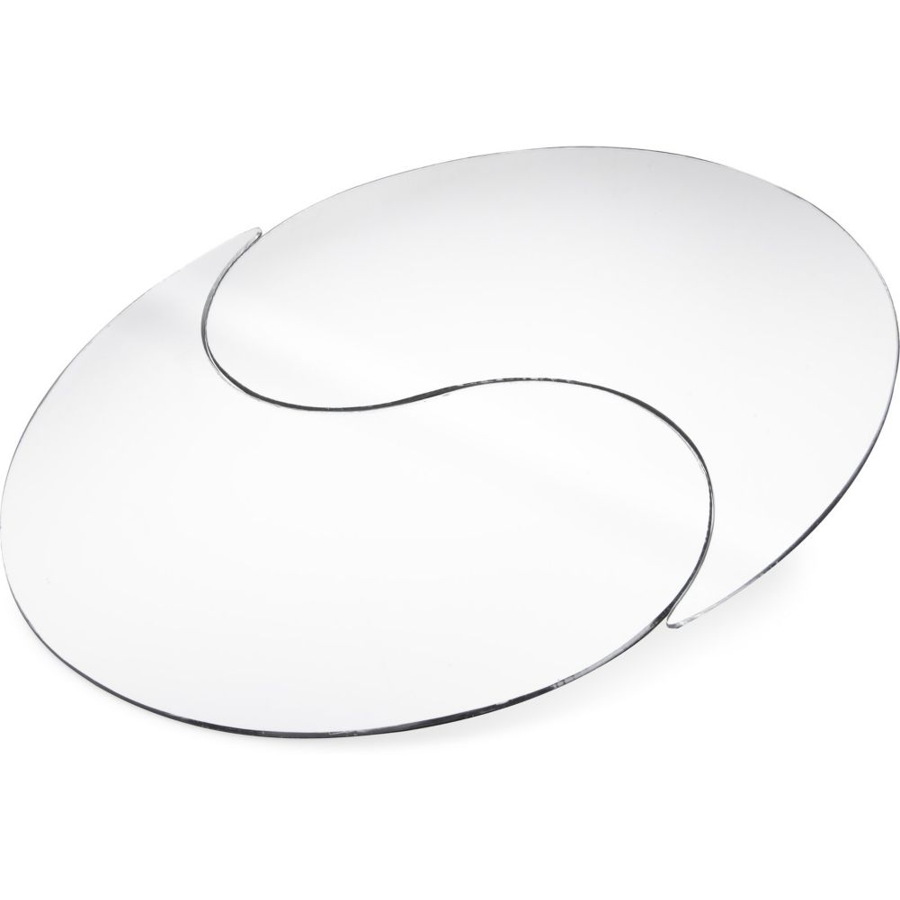 Carlisle&reg; MirAcryl&trade; 24" Mirrored Teardrop Tray