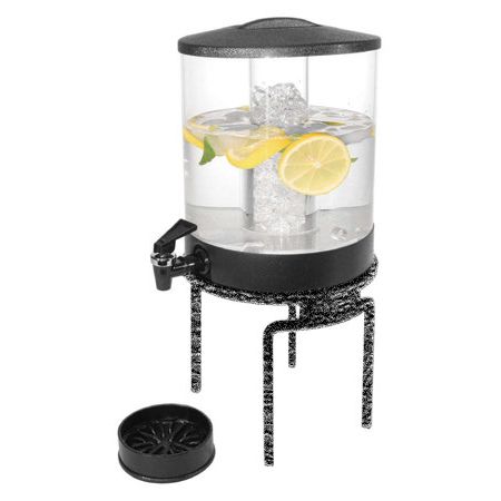 Gourmet Display Juice Dispenser w. Wrought Iron Stand