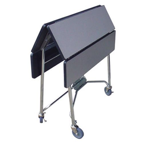 Lakeside&reg; Gray Square Folding Room Service Table w/ Casters