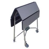 Lakeside&reg; Gray Square Folding Room Service Table w/ Casters