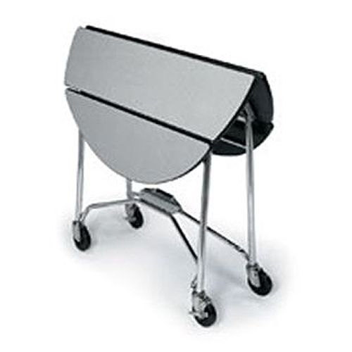 Lakeside&reg; Gray Round Folding Room Service Table w/ Casters