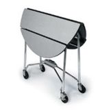 Lakeside&reg; Gray Round Folding Room Service Table w/ Casters