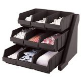 Cambro Versa Black 9-Bin Organizer Rack