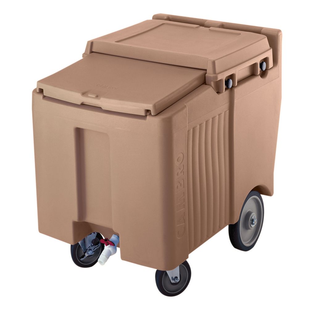 Cambro Standard Height SlidingLid Ice Caddy, Coffee Beige, 125 lbs
