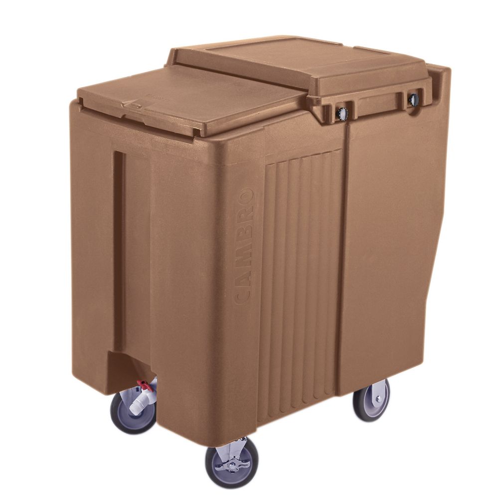 Cambro Tall Height SlidingLid Ice Caddy, Coffee Beige, 175 lbs