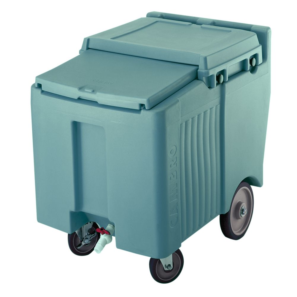 Cambro Standard Height SlidingLid Ice Caddy, Slate Blue, 125 lbs