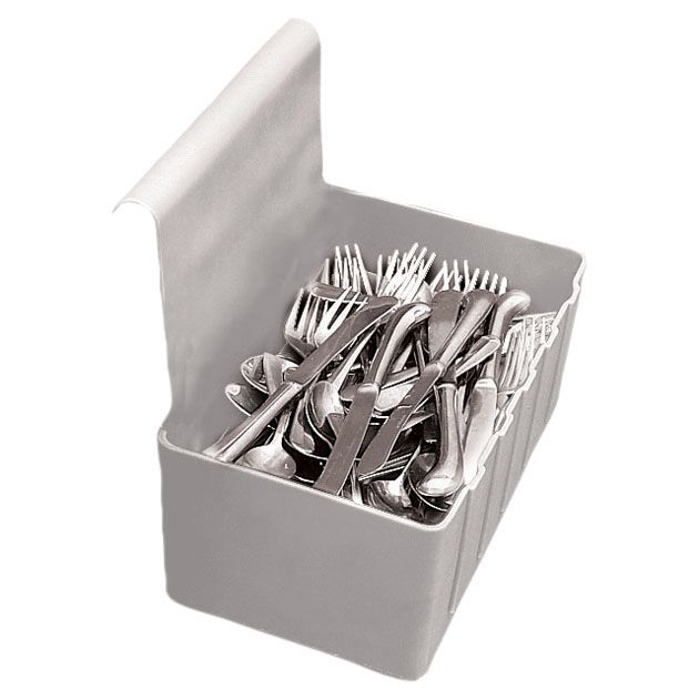 Cambro Silverware Holder for Service Carts, Light Gray, 1.75 Gal
