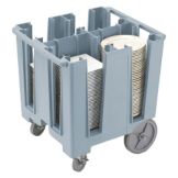 Cambro Slate Blue Fixed 4-Column Dish Caddy