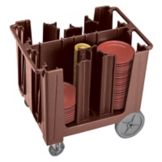 Cambro Dark Brown Adjustable 4 or 6-Column Dish Caddy