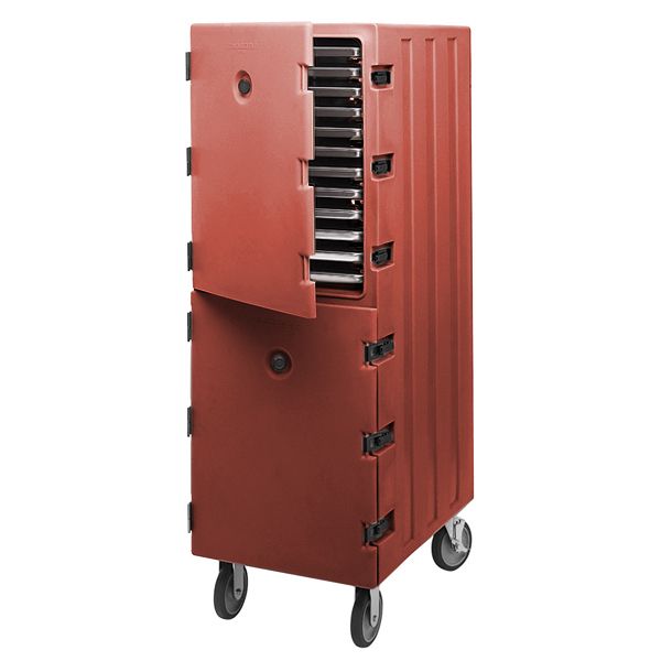 Cambro Brick Red Double Compartment Tray / Sheet Pan Camcart