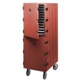 Cambro Brick Red Double Compartment Tray / Sheet Pan Camcart