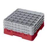 Cambro Camrack&reg; Red Full Size 36-Compartment Glass Rack