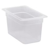 Cambro Translucent 1/4 Size Food Pan, 6" H