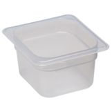 Cambro Translucent 1/6 Size Food Pan, 4" H