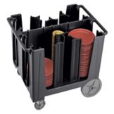 Cambro Black Adjustable 4 or 6-Column Dish Caddy