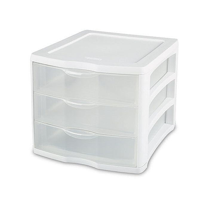 Clearview White 3-Drawer Organizer