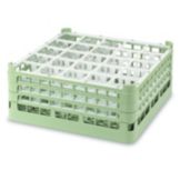 Full Size X-Tall Plus 25-Compartment Glass Rack, Light Green