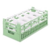 Half Size X-Tall 10-Compartment Glass Rack, Light Green