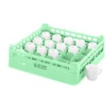 Full Size Medium 20-Compartment Cup Rack, Light Green