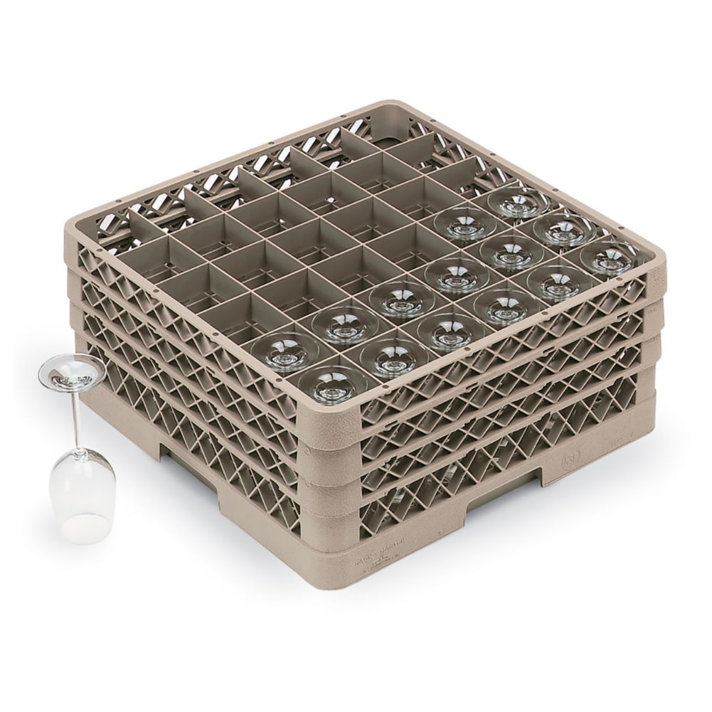 Traex&reg; 36 Compartment 3 Extender Beige Glass Rack