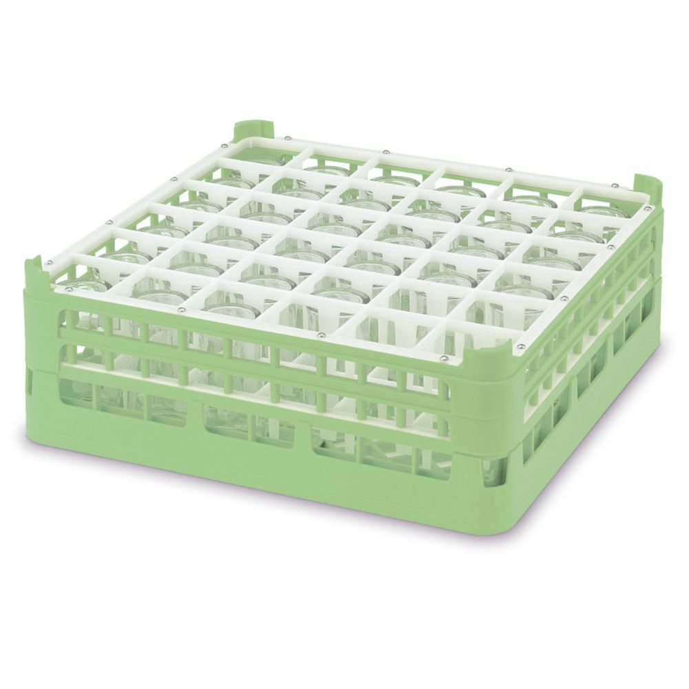 Full Size X-Tall 36-Comp Glass Rack, Light Green, 20 x 20 x 8-1/2