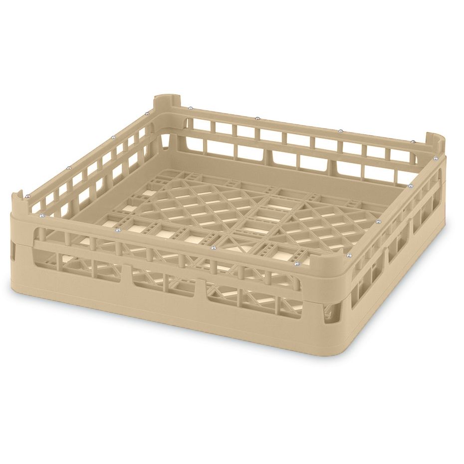 Full Size Short Open Dish Rack, Cocoa, 19-3/4 x 19-3/4 x 4-1/8