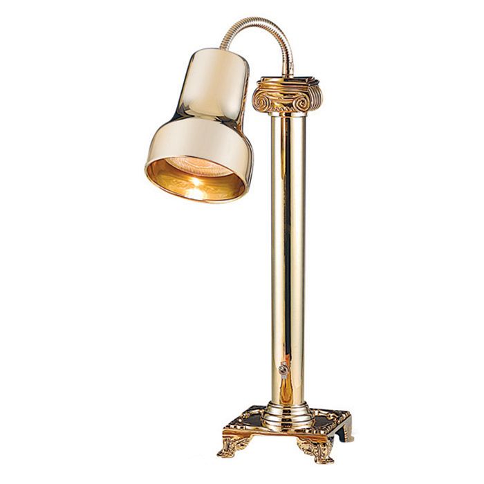 Portable Fancy Brass Finish Heat Lamp w/ One Heads