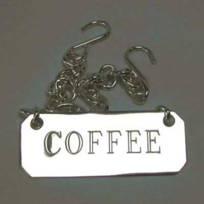 S/P Coffee ID Tag w/ 21" Chain