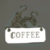 S/P Coffee ID Tag w/ 21" Chain
