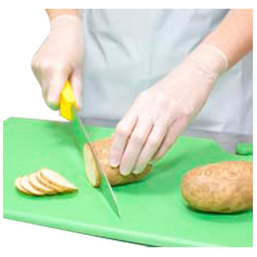 Medium Vinyl Disposable Gloves, Clear, Powdered