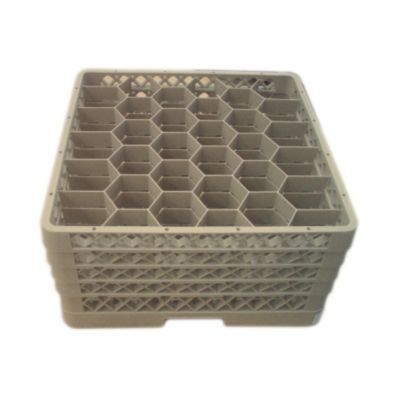 Traex&reg; Beige 30 Compartment 4 Extender Glass Rack