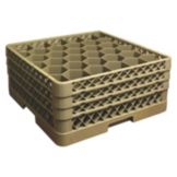 Traex&reg; Beige 30 Compartment 3 Hexagon Extender Glass Rack