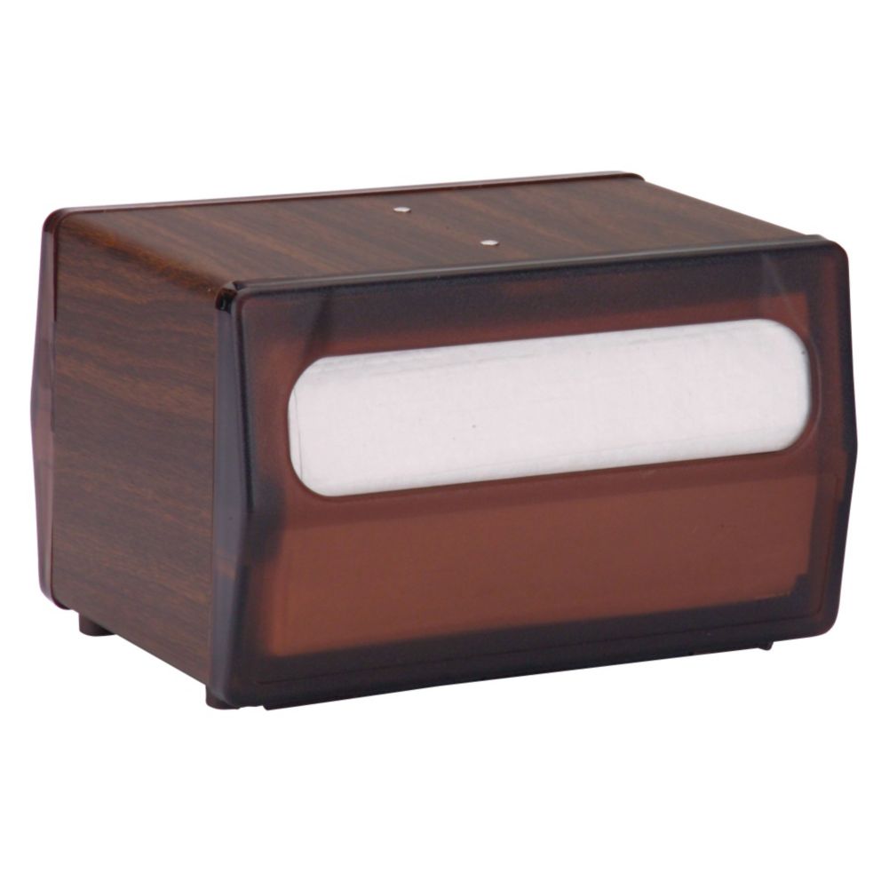 Traex&reg; Walnut 2 Sided Table Top Napkin Dispenser