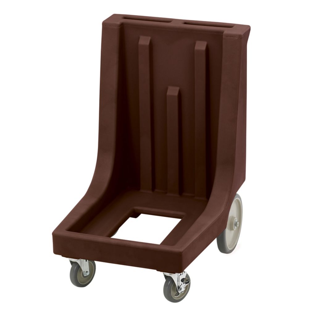 Cambro Dark Brown Camdolly w/ Handle & Rear Big Wheels