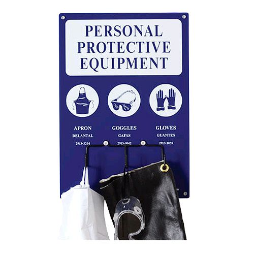 Bilingual Personal Protective Gear Display Rack