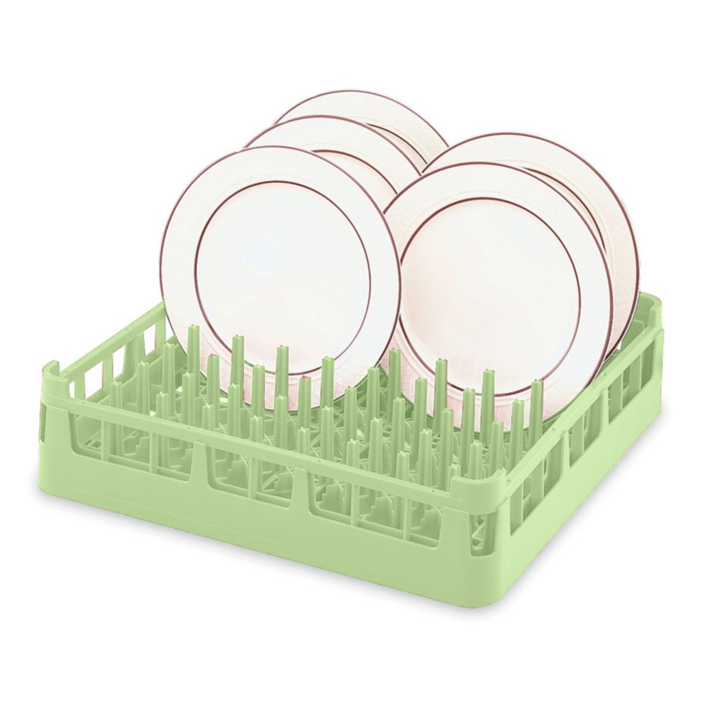 Full Size Standard Plate Rack, Light Green, 20 x 20 x 3-1/4 H