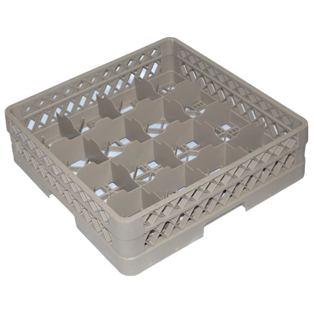 Rack-Master&reg; 16 Compartment Cup Rack w/ 1 Extender, Beige