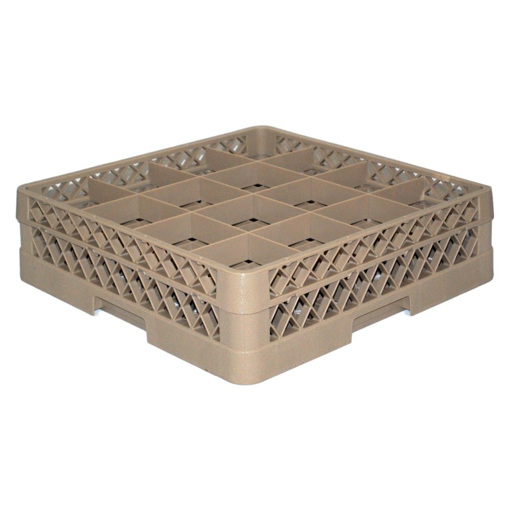 Traex&reg; 16 Compartment Beige Glass Rack with 1 Extender