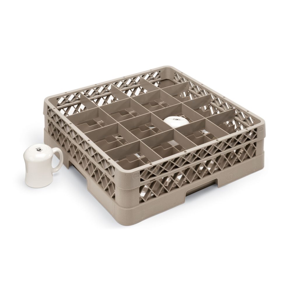 Traex&reg; 16 Compartment 1 Extender Beige Cup Rack