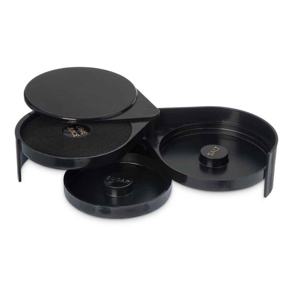Carlisle&reg; 3 Tier Glass Rimmer, Black