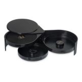 Carlisle&reg; 3 Tier Glass Rimmer, Black