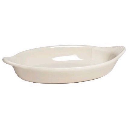 Steelite Anfora American Basics White 4.5 Oz. Oval Rarebit