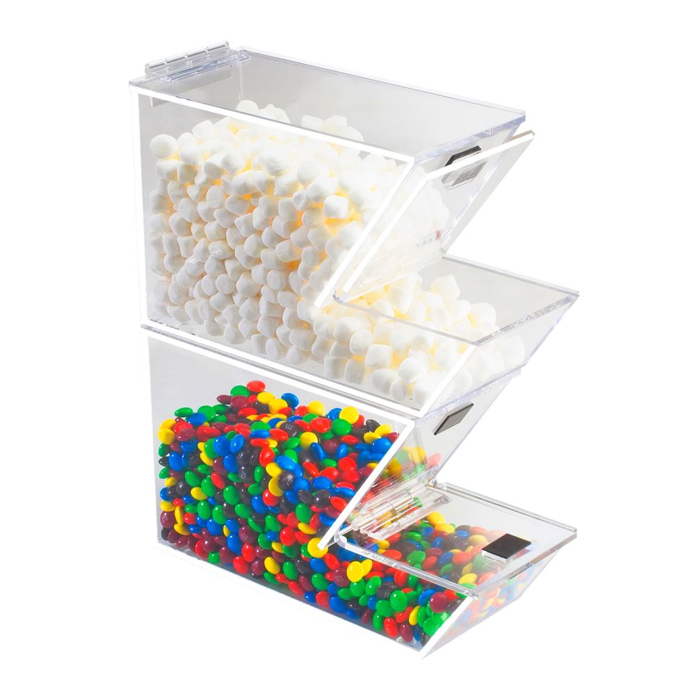 Cal-Mil&reg; Clear Stackable Yogurt Topping Dispenser